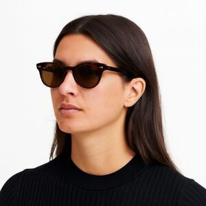 RAY BAN Tortoiseshell Meteor Sunglasses Brown with Case
